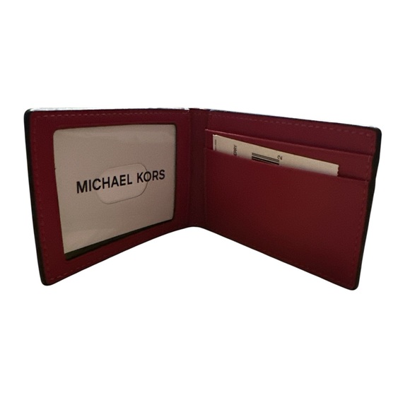 Michael Kors red Leather Card Holder